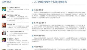 71778互联网服务外包公司网站推广指南 价格、生产厂家及信息服务解析